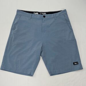 Pelagic Mako XT Hybrid Shorts Lightweight Performance Pockets Mens 34x9 Blue